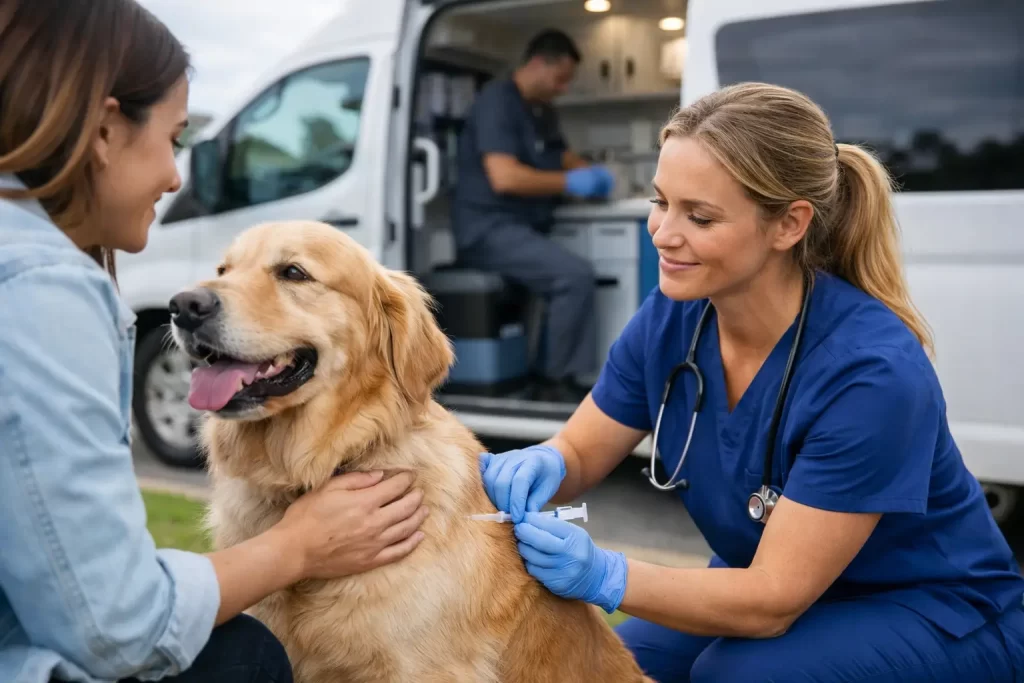 Mobile Dog Vaccination Wollert for Calm Care